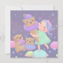Ilustración de helado de oso dulce
