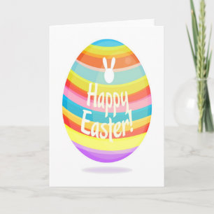 Tarjeta Festiva Ilustracion de Huevo de Pascua