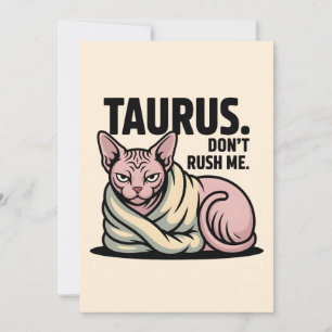 Tarjeta Festiva Ilustración de la actitud del zodíaco del gato Sph