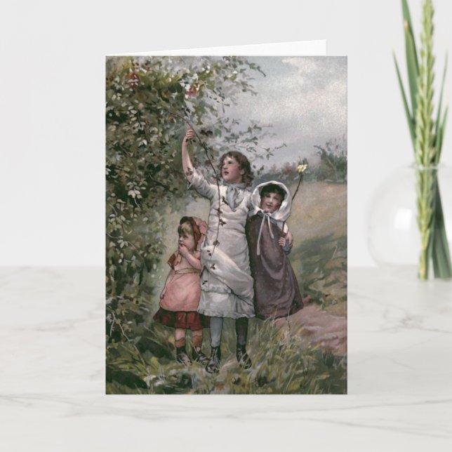 Tarjeta Festiva ilustracion de libros antiguos "Días de Oro" (Anverso)