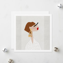 Tarjeta Festiva Ilustración de moda fabulosa