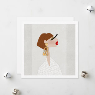 Tarjeta Festiva Ilustración de moda fabulosa