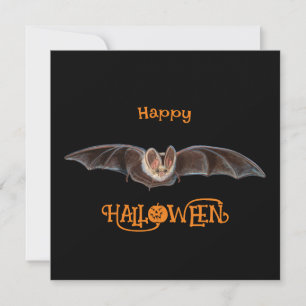 Tarjeta Festiva Ilustración de murciélago Pipistrellus Halloween n