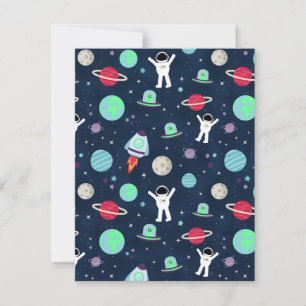 Tarjeta Festiva Ilustración de patrón espacial