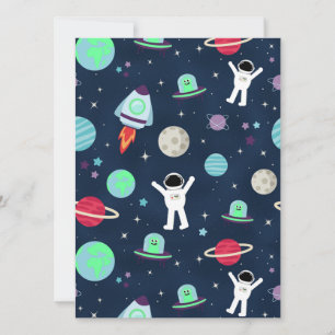 Tarjeta Festiva Ilustración de patrón espacial