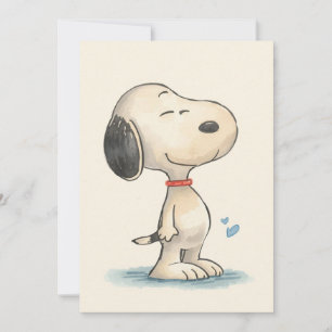 Tarjeta Festiva Ilustración de perro Beagle en acuarela adorable