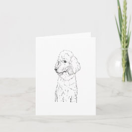 Tarjeta Festiva Ilustración de perro Caniche Estándar - Arte de Ti