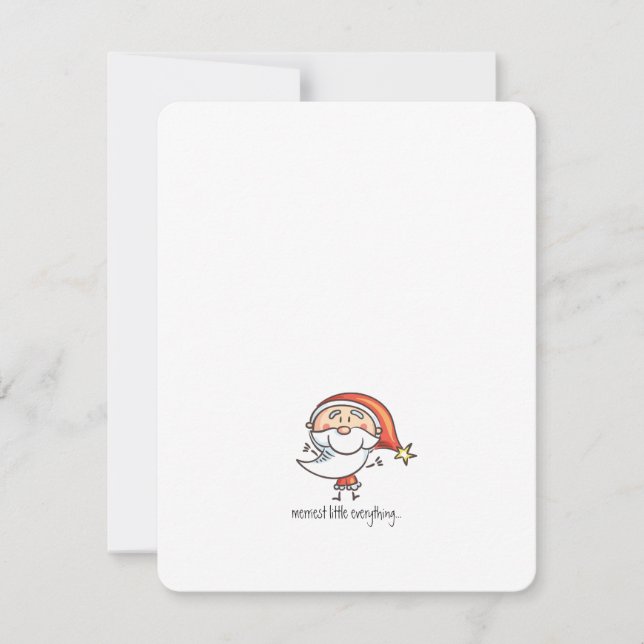 Tarjeta Festiva Ilustracion de Personalizado de la Familia Cuta (n (Anverso)