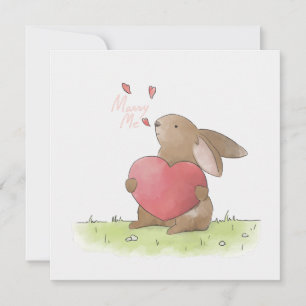 Tarjeta Festiva Ilustración de propuesta de matrimonio