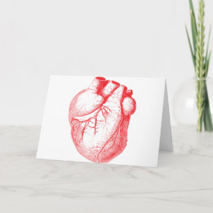 Tarjeta Festiva Ilustracion del corazón medial ventilado