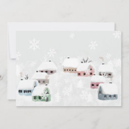 Tarjeta Festiva Ilustracion del Día de las Nieves en Invierno de l