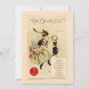 Tarjeta Festiva Ilustración divertida vintage de Halloween