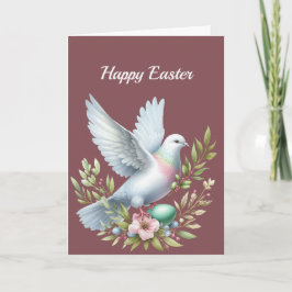 Tarjeta Festiva Ilustracion Easter Peace Dove
