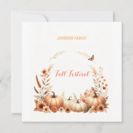 Tarjeta Festiva Ilustración en acuarela Festival de Otoño