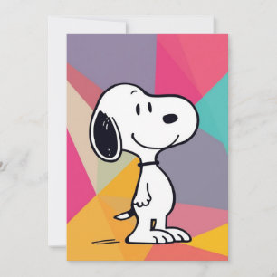 Tarjeta Festiva Ilustración Geométrica de Beagle de Dibujos Animad