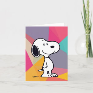 Tarjeta Festiva Ilustración Geométrica de Beagle de Dibujos Animad