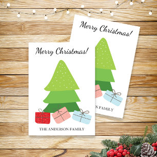 Tarjeta Festiva Ilustracion navideño dulce y colorido