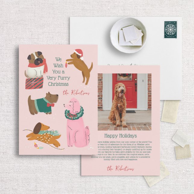 Tarjeta Festiva Ilustracion único de perro de Navidades furtivos (Subido por el creador)