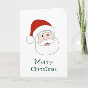 Tarjeta Festiva Ilustracion y texto de Papá Noel