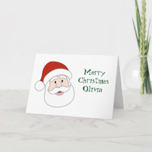 Tarjeta Festiva Ilustracion y texto de Santa Claus