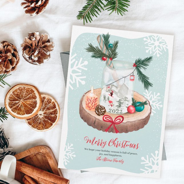 Tarjeta Festiva Ilustraciones de Navidades rústicos de madera de n (Subido por el creador)