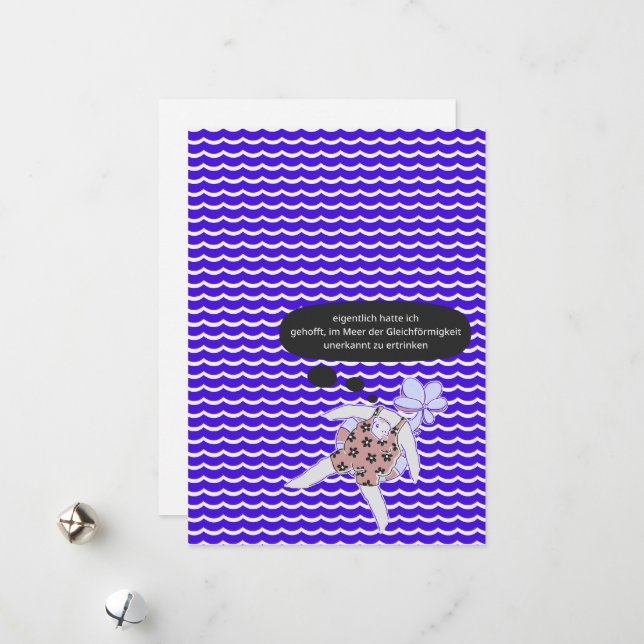 Tarjeta Festiva Im Meer der Gleichförmigkeit (Anverso/Reverso In Situ)