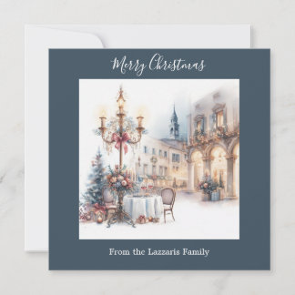 Tarjeta Festiva Imagen de acuarela de Navidades clásicos