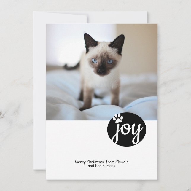 Tarjeta Festiva Imagen de alegría Navidades personalizados Papel d (Anverso)