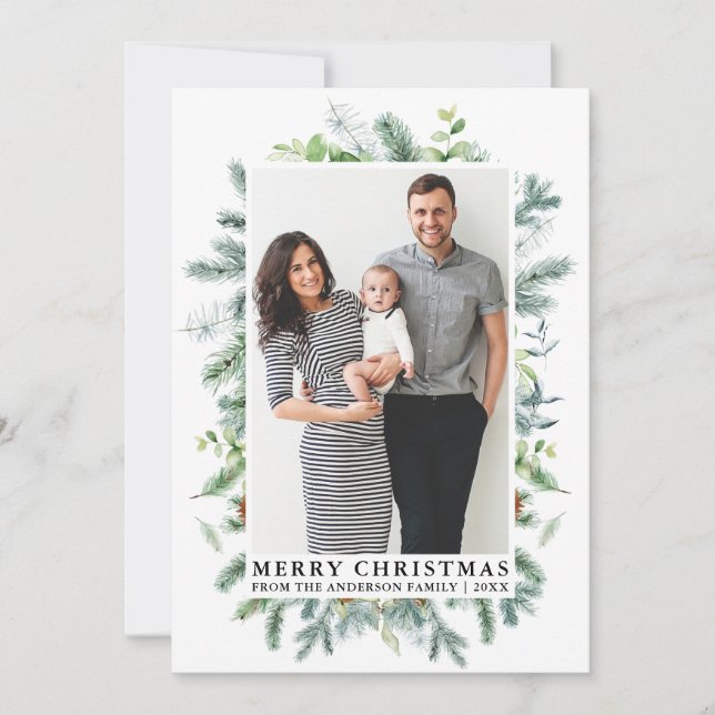 Tarjeta Festiva Imagen de la familia de marcos de pinturas de colo (Anverso)