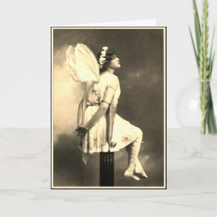 Tarjeta Festiva Imagen fotográfica del vintage de hadas