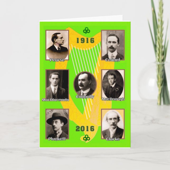 Tarjeta Festiva Imagen irlandesa de los héroes para la (Anverso)