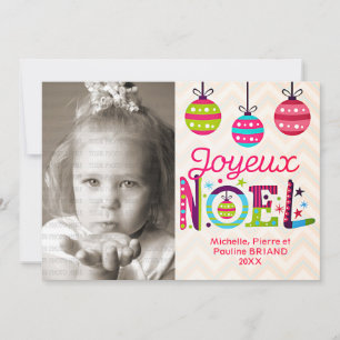 Tarjeta Festiva Imagen moderna de Joyeux Noël