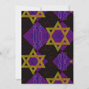 Tarjeta Festiva Imagen temática de Hanukkah de SlipperyJoe's dorad