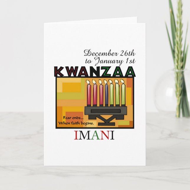 Tarjeta Festiva IMANI - Fe (Anverso)