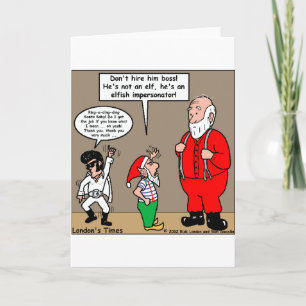 Tarjeta Festiva Imitador de Santa y Elfos Regalos y Camisetas Dive