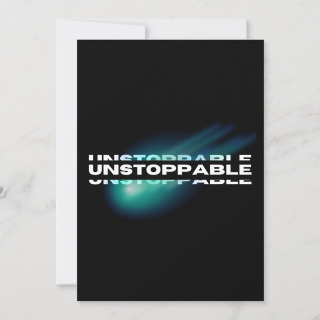 Tarjeta Festiva Imparable, motivacional, Inspirador (Anverso)