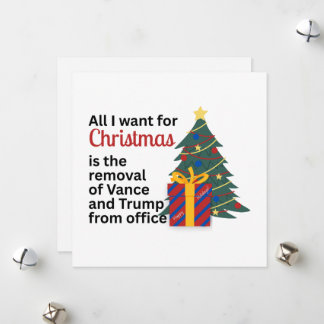 Tarjeta Festiva Impeach Remove Vance for Christmas Anti-Trump Gift