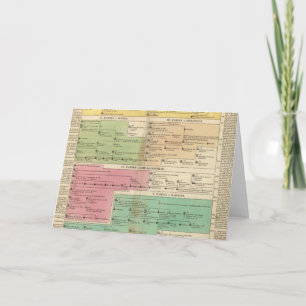 Tarjeta Festiva Imperio cronológico de las familias reales de Cons