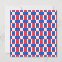 Impresión bloqueada de color rojo blanco y azul