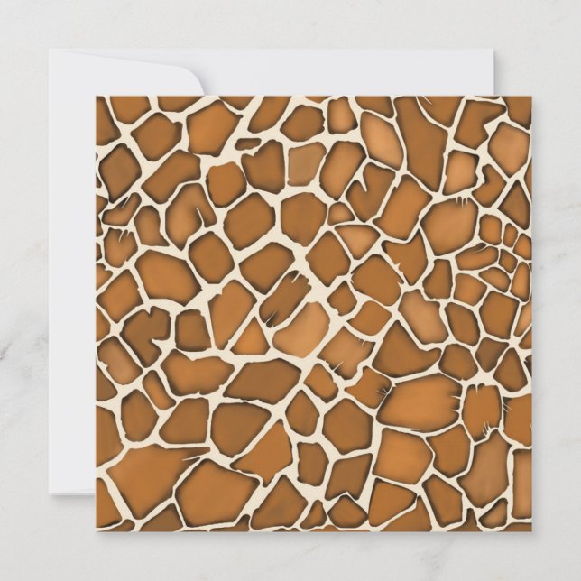 Tarjeta Festiva Impresión con patrones de Giraffe Fur (Anverso)