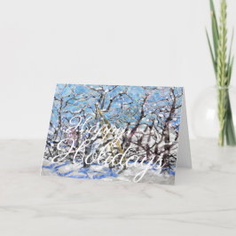 Tarjeta Festiva Impresión de Apple #140301 en invierno