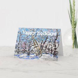 Tarjeta Festiva Impresión de Apple #140301 en invierno