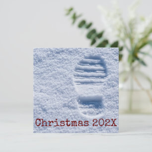 Tarjeta Festiva Impresión de arranque de Navidades de Santa Claus