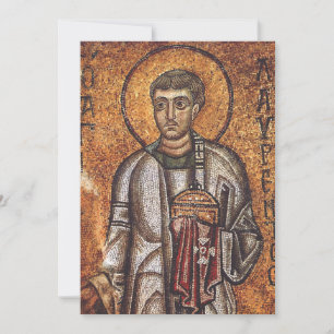 Tarjeta Festiva Impresión de arte en mosaico ortodoxo de San Loren