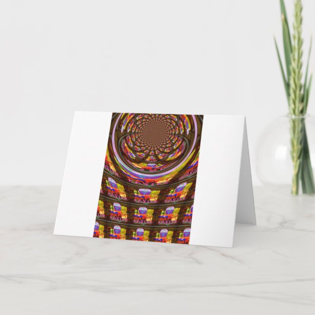 Tarjeta Festiva Impresión de arte psicodélica de Pascua Kaleidosco (Anverso)