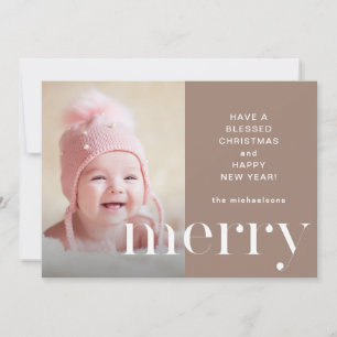 Tarjeta Festiva Impresión de feriado dulce con Navidades de fotos