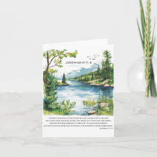 Tarjeta Festiva Impresión de paisaje de versículos bíblicos