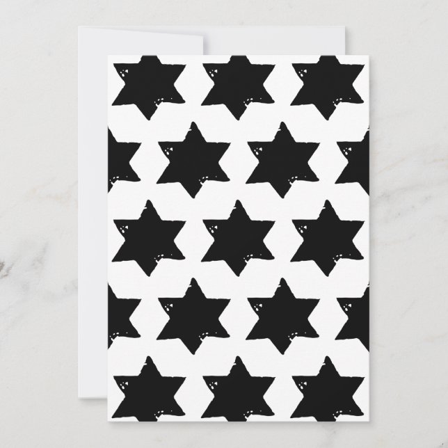 Tarjeta Festiva Impresión de papa de estrella para navidades (Anverso)