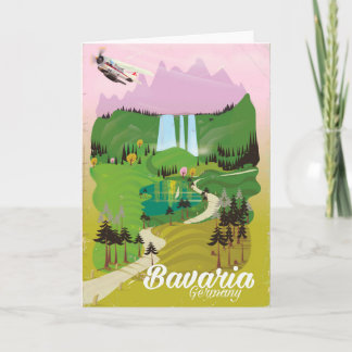 Tarjeta Festiva Impresión de viaje paisajista de Baviera Alemania