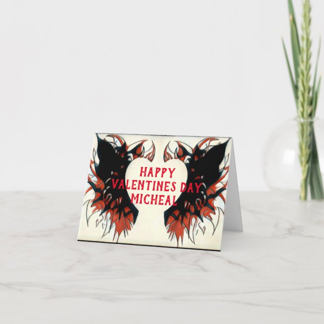 Tarjeta Festiva Impresión Día de San Valentín inspirada en Tatoo A (Anverso)